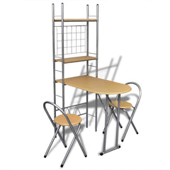 vidaXL Foldable Breakfast Bar Set with 2 Chairs 1
