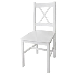 vidaXL Dining Chairs 4 pcs White Pinewood 2