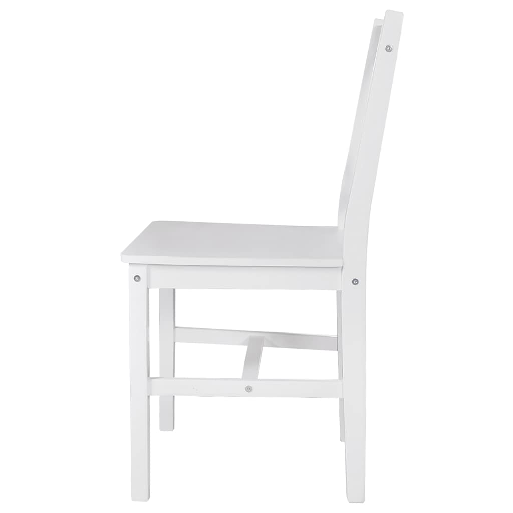 vidaXL Dining Chairs 4 pcs White Pinewood 4