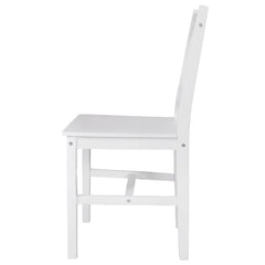 vidaXL Dining Chairs 4 pcs White Pinewood 4