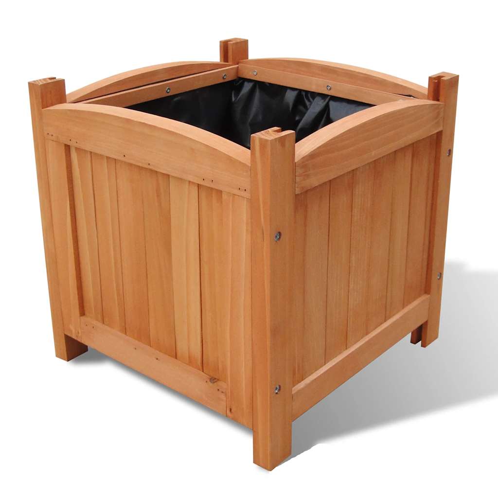 vidaXL Raised Bed | Set of 2 | Natural Wood | Solid wood | 30x30 cm | Durable 2
