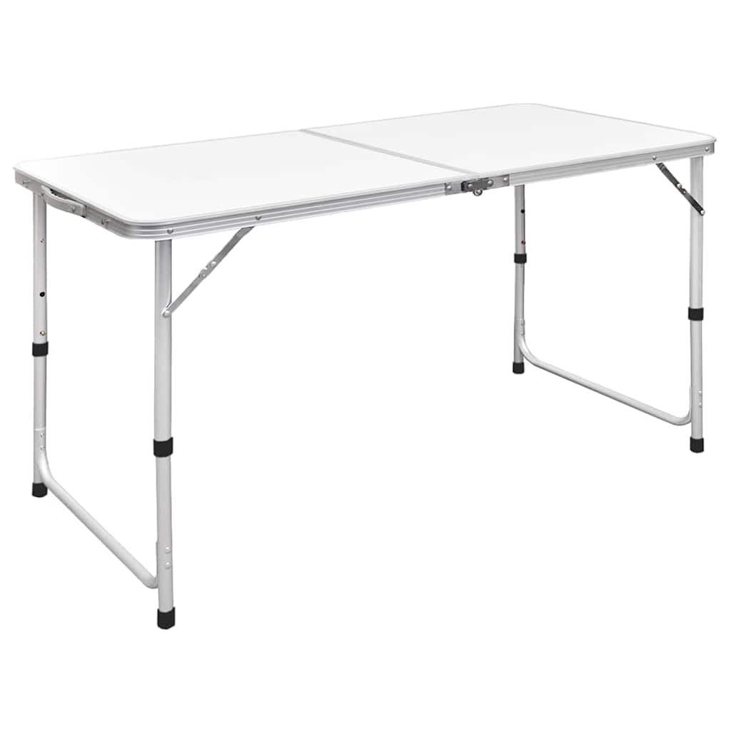 Foldable Camping Height Adjustable Aluminium 120 x 60 cm Table