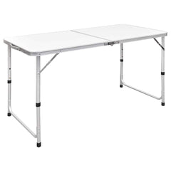 Foldable Camping Height Adjustable Aluminium 120 x 60 cm Table