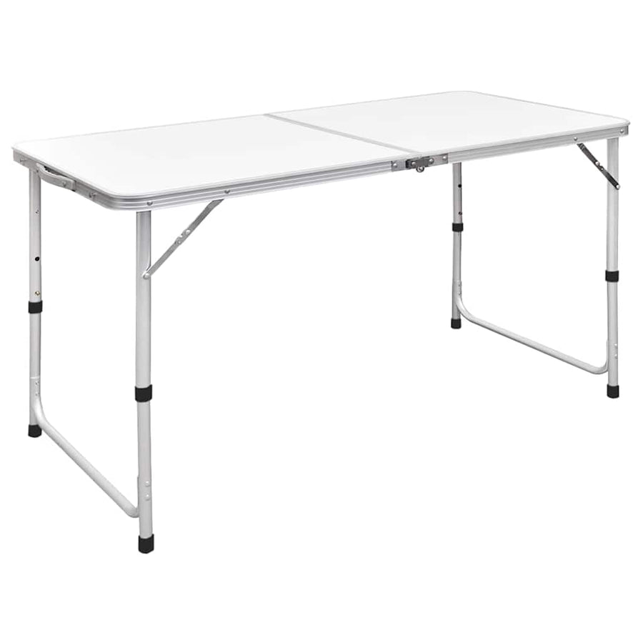 Foldable Camping Height Adjustable Aluminium 120 x 60 cm Table