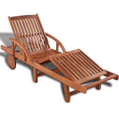 Sun Lounger Solid Acacia Wood 1 sunlounger