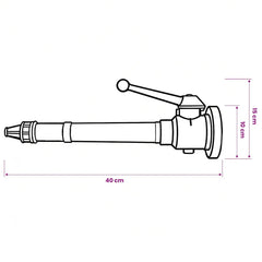 vidaXL Fire Hose Nozzle with C Coupling 6