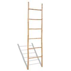 vidaXL Towel Hook | Natural Bamboo | Bamboo | Medium |  Portable  | Towel Ladder 1