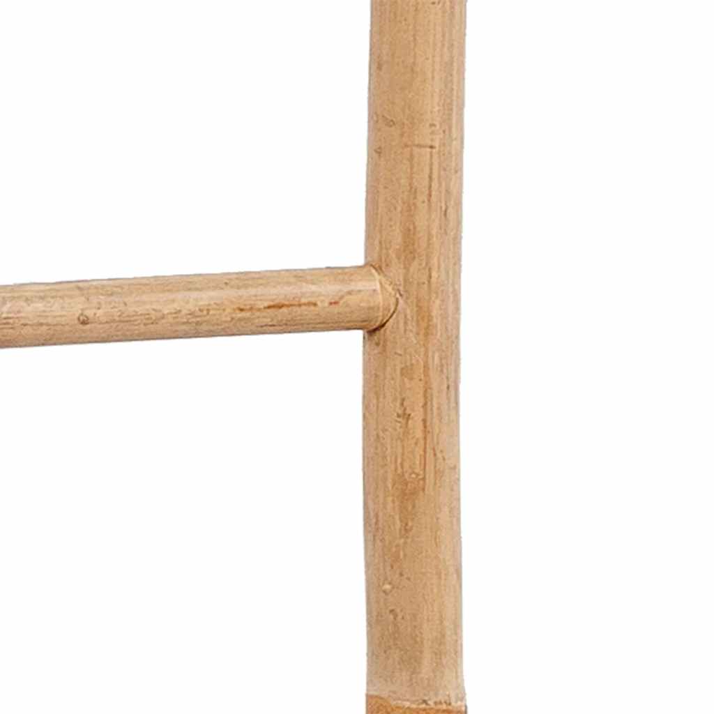 vidaXL Towel Hook | Natural Bamboo | Bamboo | Medium |  Portable  | Towel Ladder 4