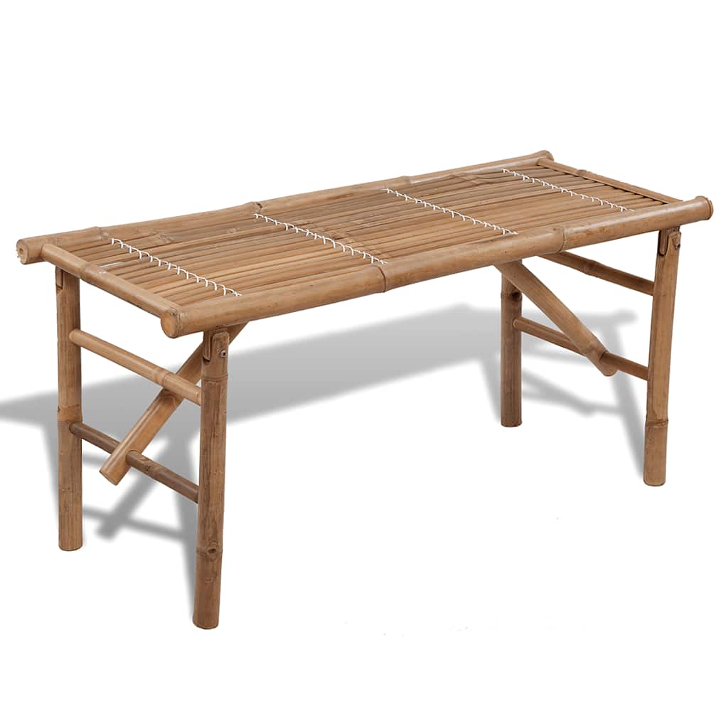 vidaXL Folding Garden Bench 118 cm Bamboo 1
