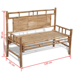 vidaXL Garden Bench 120 cm Bamboo 5