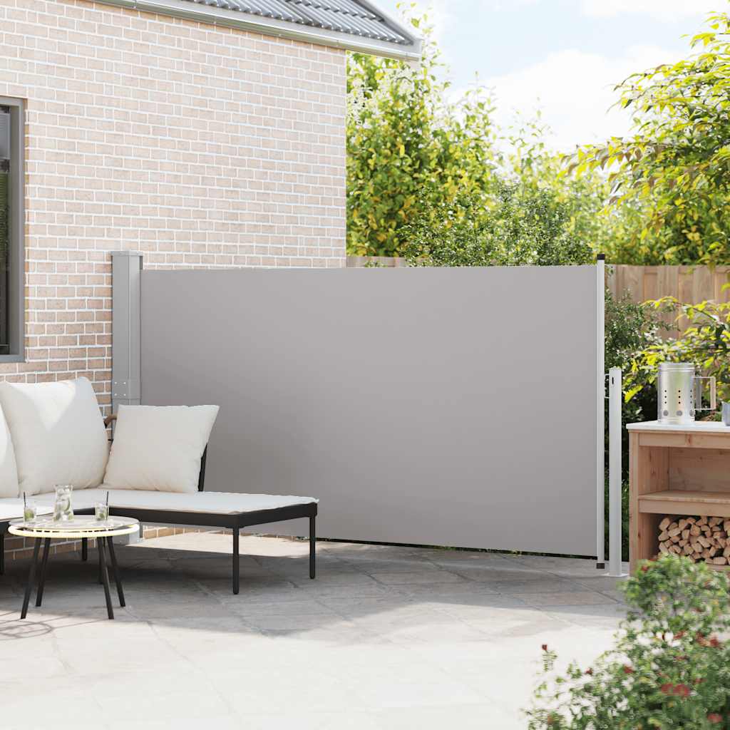 Patio Terrace Side Awning 160 x 300 cm Drop 300 cm Width 160 cm Grey