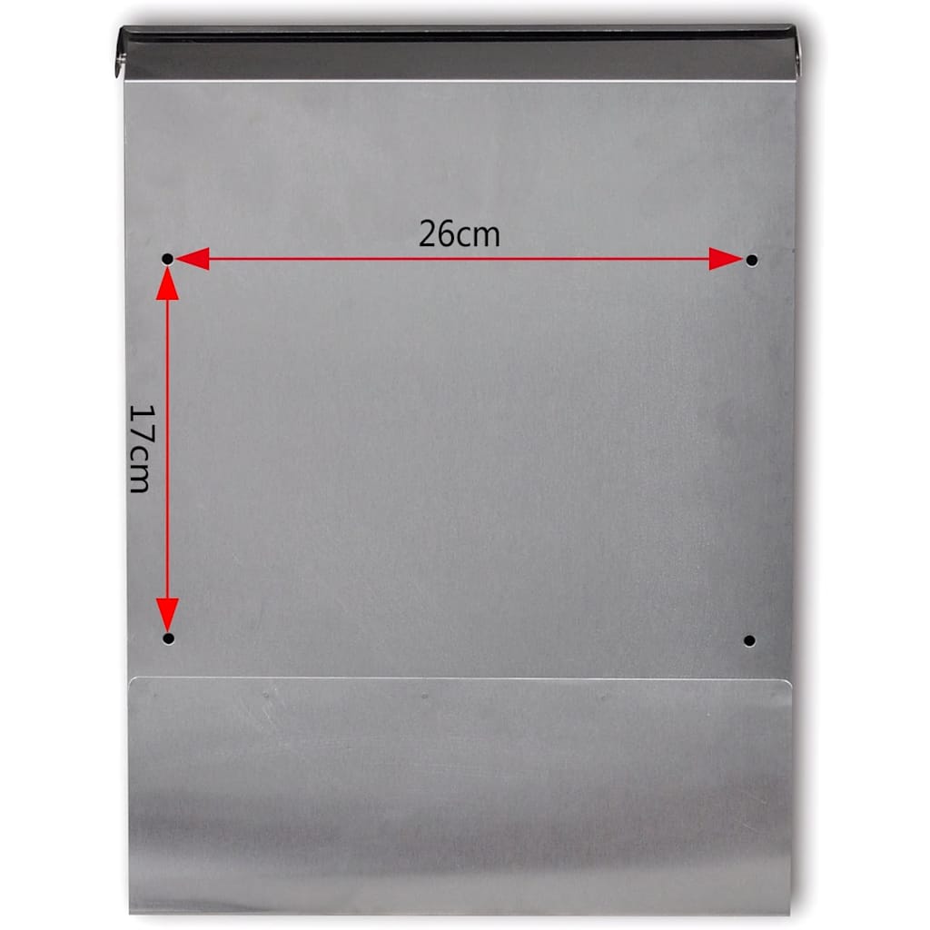 vidaXL Stainless Steel Mailbox 5