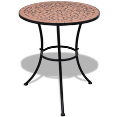vidaXL Garden Table | Terracotta | Powder-coated iron frame and ceramic top 1