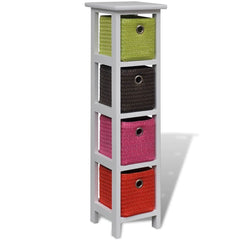 vidaXL Storage Rack | White with multicoloured baskets 1