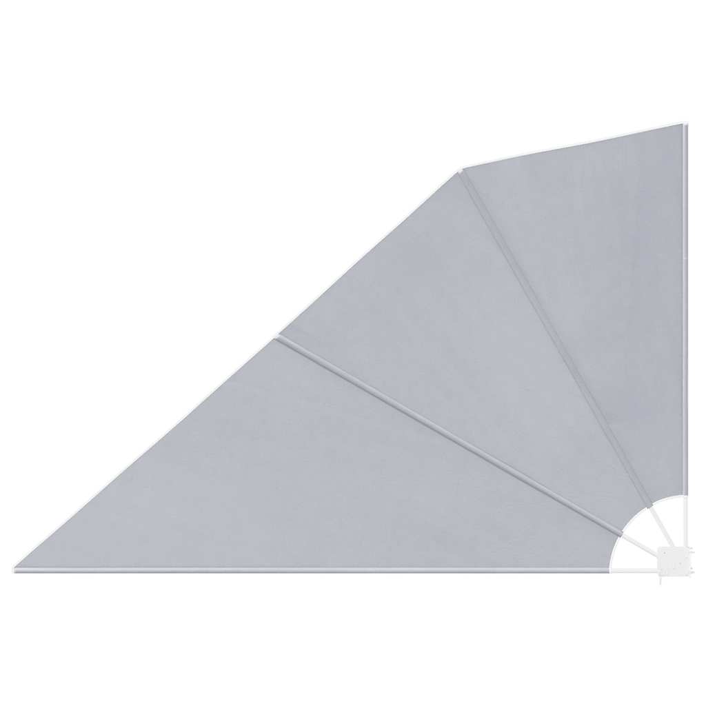 41574 vidaXL Collapsible Balcony Side Awning Grey 160x240 cm 2