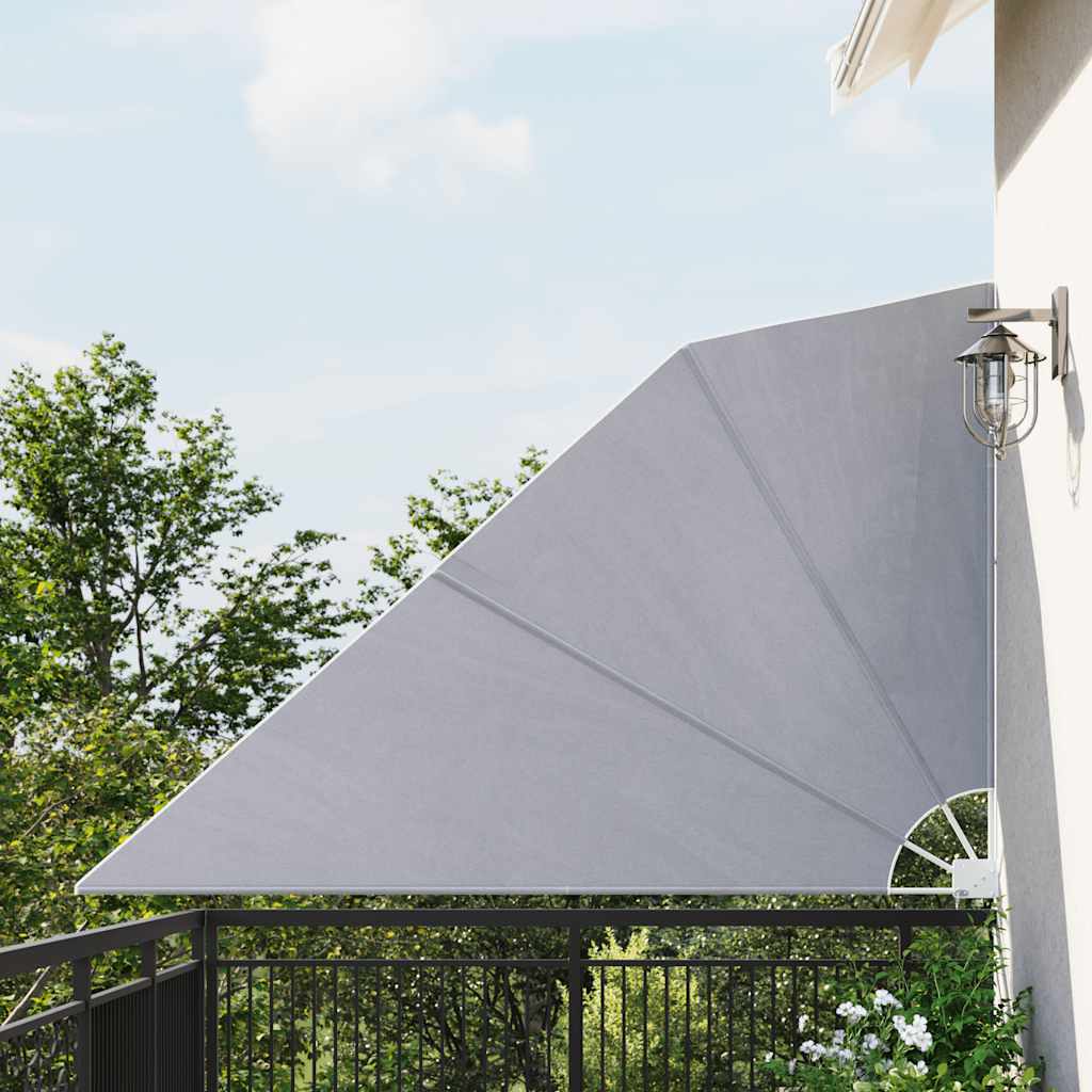 41574 vidaXL Collapsible Balcony Side Awning Grey 160x240 cm 1