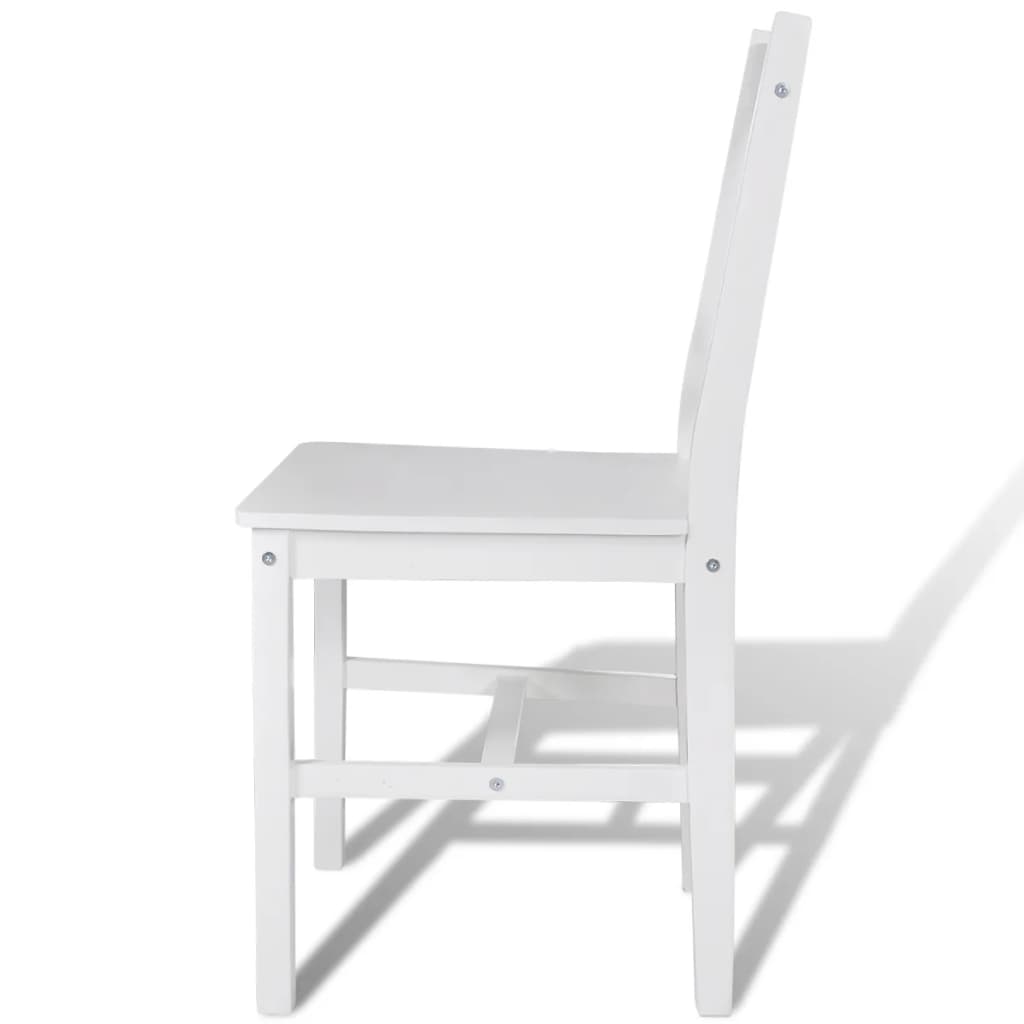 vidaXL Dining Chairs 6 pcs White Pinewood 4