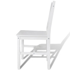 vidaXL Dining Chairs 6 pcs White Pinewood 4