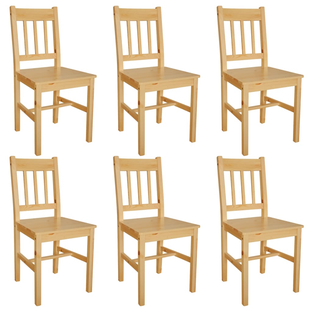 vidaXL Dining Chairs 6 pcs Pinewood 1