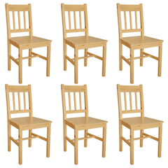 vidaXL Dining Chairs 6 pcs Pinewood 1
