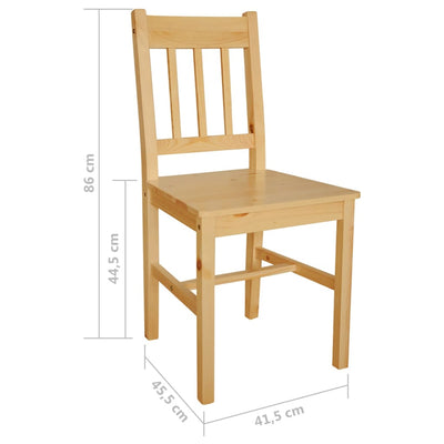 Dining Chairs 6 pcs Pinewood