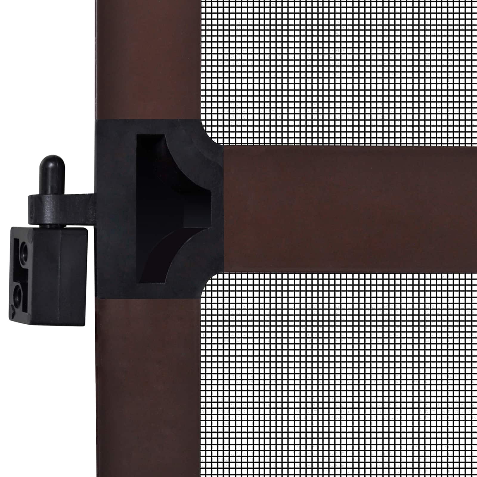 vidaXL Hinged Insect Screen Manual Brown and Black 120 x 240 cm 6