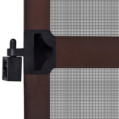 vidaXL Hinged Insect Screen Manual Brown and Black 120 x 240 cm 6