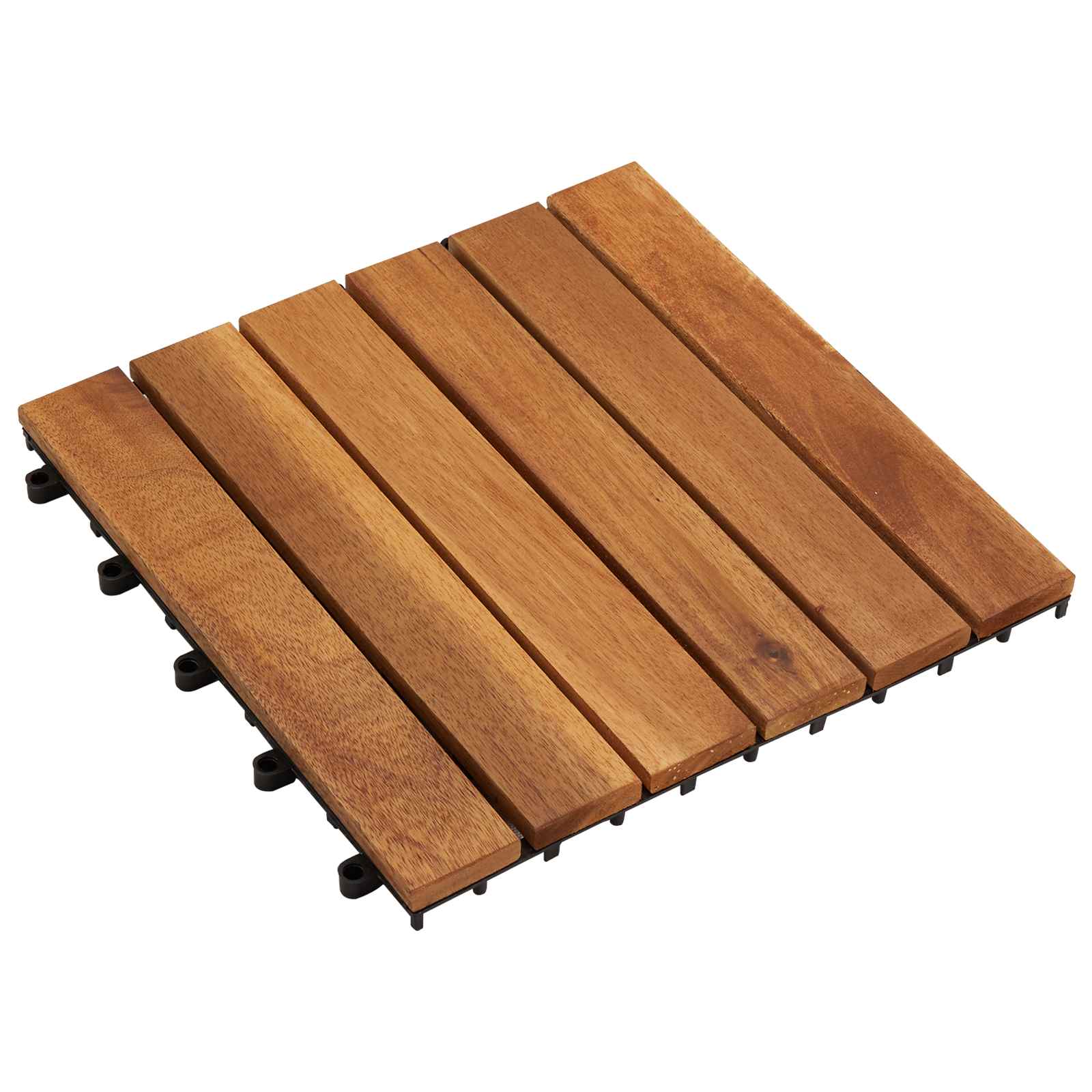 vidaXL Decking Tile 10 pcs Brown 30 x 30 cm Acacia Hardwood 1