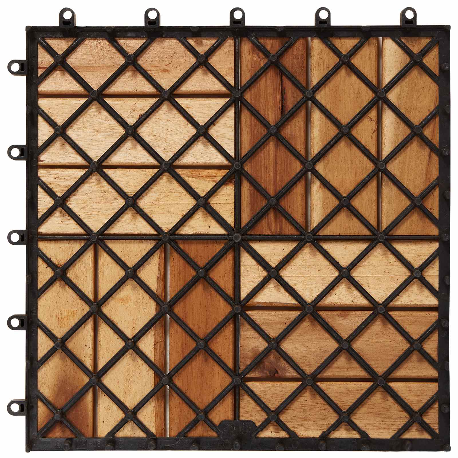 vidaXL Decking Tile 10 pcs Brown 30 x 30 cm Acacia Hardwood 2