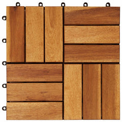vidaXL Decking Tile 10 pcs Brown 30 x 30 cm Acacia Hardwood 4