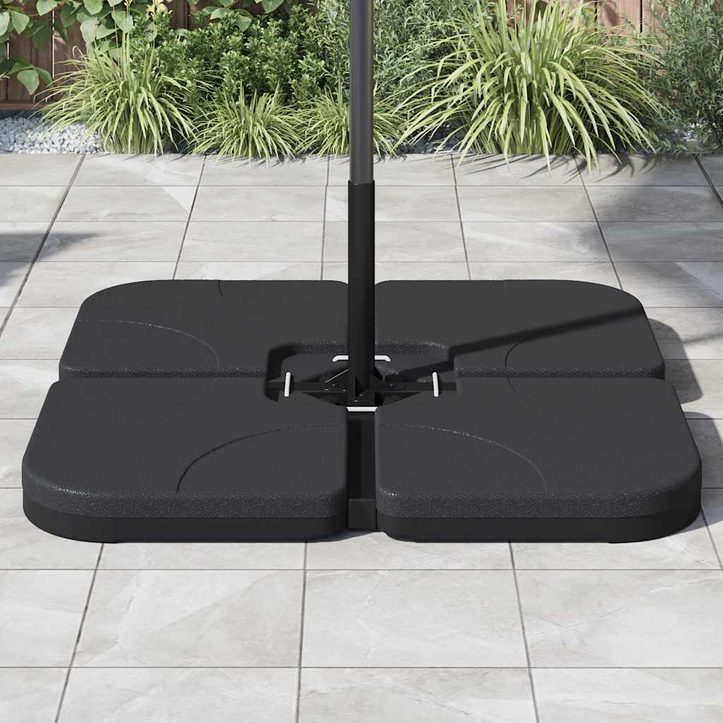 vidaXL Parasol Base | Black | Plastic | 60 L capacity | Heavy Weight Endurance 3