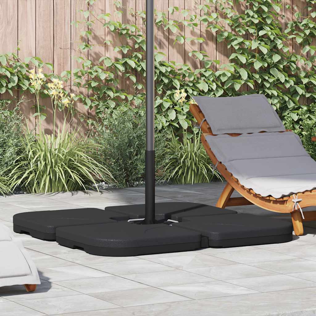 vidaXL Parasol Base | Black | Plastic | 60 L capacity | Heavy Weight Endurance 1