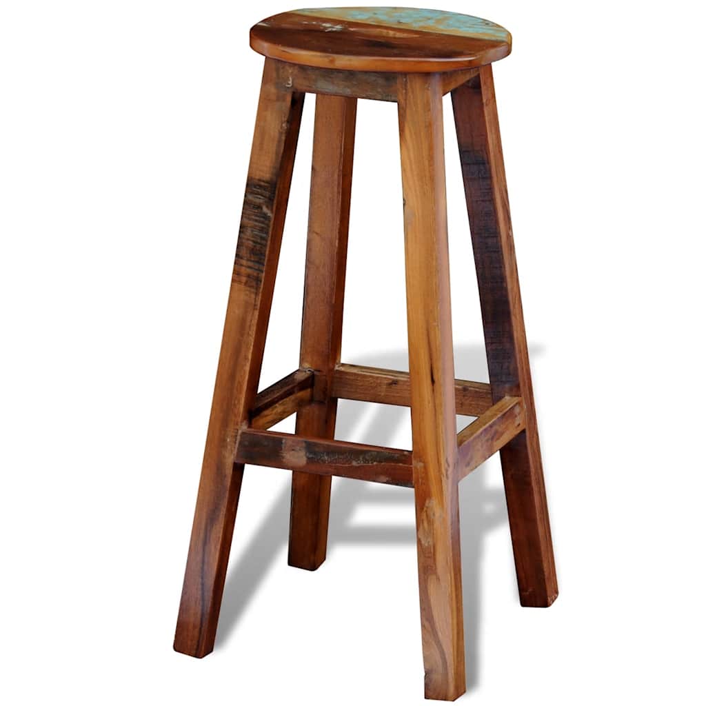 241647 vidaXL Bar Stool Solid Reclaimed Wood 3