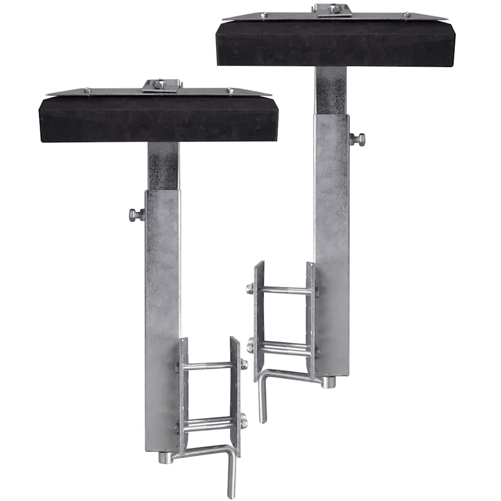 vidaXL Boat Trailer Solid Bar Bow Support Set of 2 63 - 88 cm 3