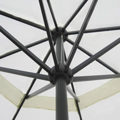 vidaXL Aluminium Garden Parasol with Portable Base White 4