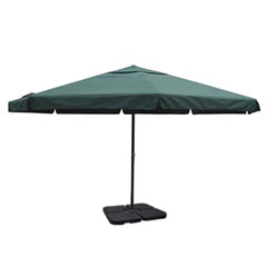 vidaXL Aluminium Garden Parasol with Portable Base Green 1