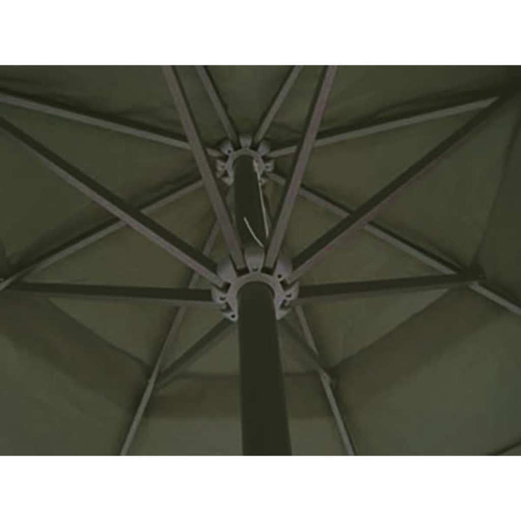 vidaXL Aluminium Garden Parasol with Portable Base Green 3