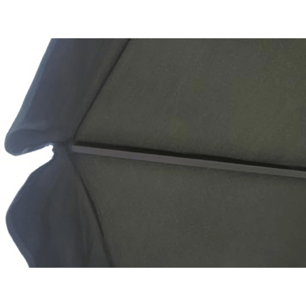 vidaXL Aluminium Garden Parasol with Portable Base Green 4