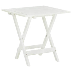 vidaXL Side Table | White | Acacia hardwood | Small | Foldable | Side Table 1