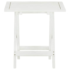 vidaXL Side Table | White | Acacia hardwood | Small | Foldable | Side Table 2