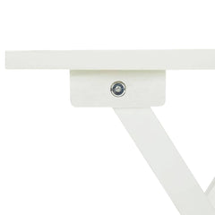 vidaXL Side Table | White | Acacia hardwood | Small | Foldable | Side Table 6