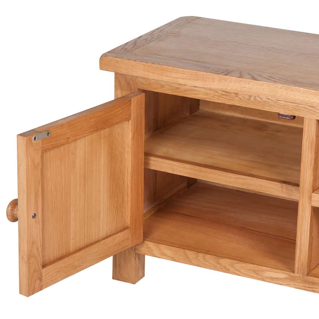 241679 vidaXL TV Cabinet 103 x 36 x 46 cm Solid Oak Wood 3
