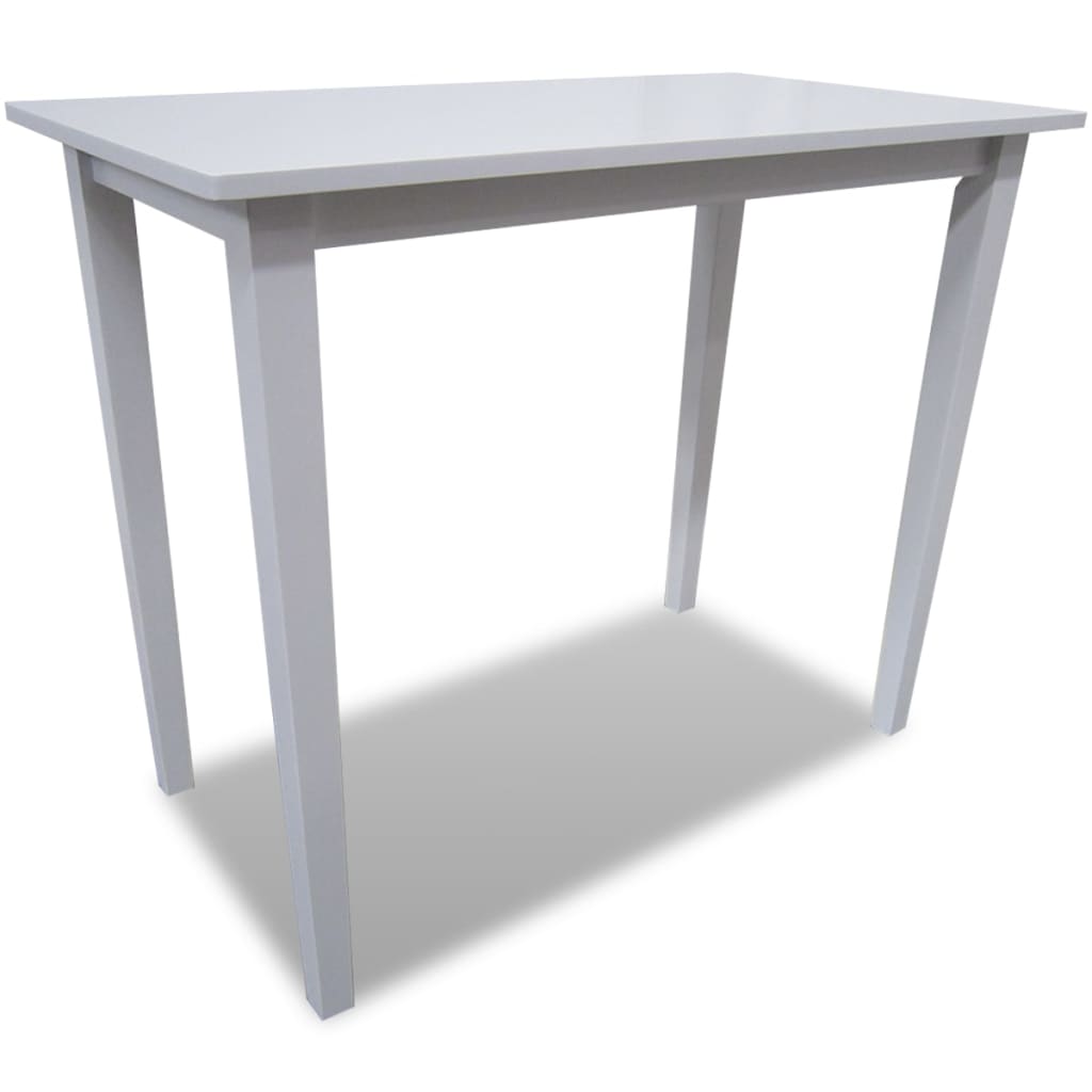 vidaXL Wooden Bar Table White 1