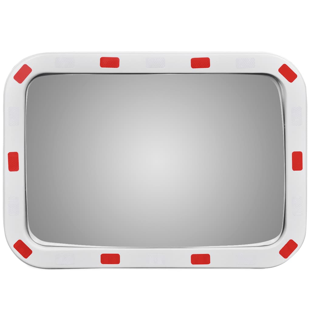 Convex Traffic Mirror Rectangle with Reflectors 40 cm 60 cm