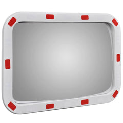 Convex Traffic Mirror Rectangle with Reflectors 40 cm 60 cm
