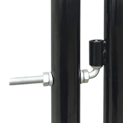 Black Single Door Fence Gate 100 cm 75 cm