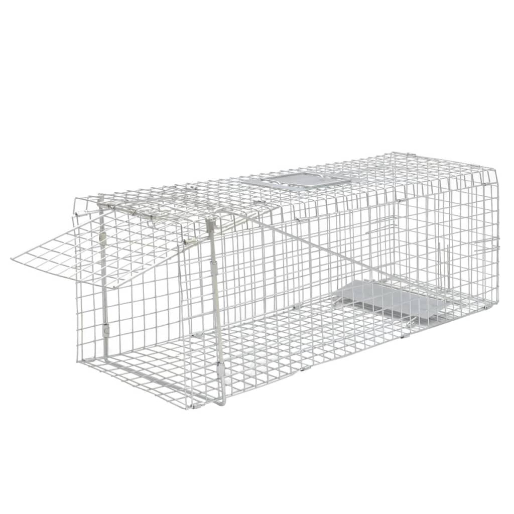 vidaXL Galvanised Live Trap 80 cm 1