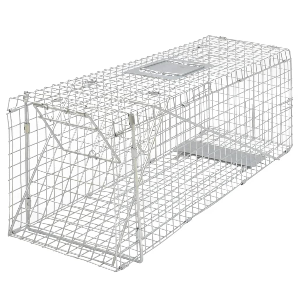 vidaXL Galvanised Live Trap 80 cm 2