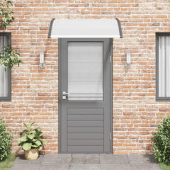 vidaXL Door Canopy | Black brackets and transparent sheets 3