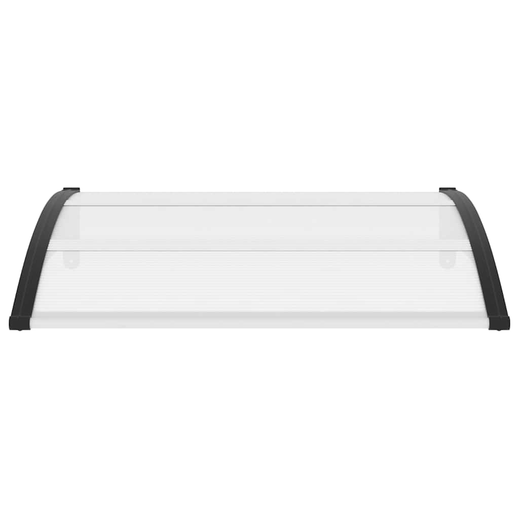 vidaXL Door Canopy | Black brackets and transparent sheets 4